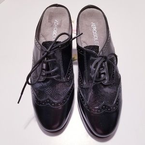 Aerosoles Black Ticklish Oxford Mule NWOT sz 6.5
